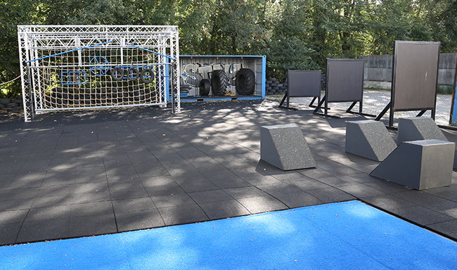 Outdoor ninja obstacle hindernis parcours